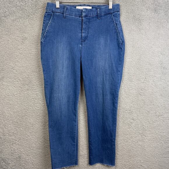 Frank & Eileen Womens Wicklow Jeans Trouser Style Raw Hem Stretch Denim Size 6 - Picture 4 of 11